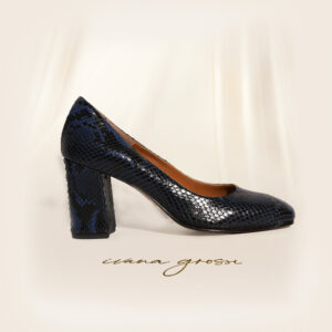 Marilou Court Shoes Black with Blue